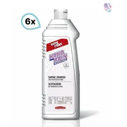 unyrain - Handrain PROFESSIONAL Flüssigseife 6 x 1 Liter - Hochwertige Flüssigseife im Vorteilspack für Seifenspender. Ergiebig und sanft zur Haut. Schäumt gut und reinigt gründlich, ideal für den täglichen Einsatz.