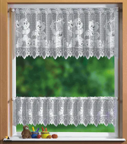 KIDS Scheibengardinen Set 2 Teilig, 30/50x160, 33523 in weiß von Gardinenbox