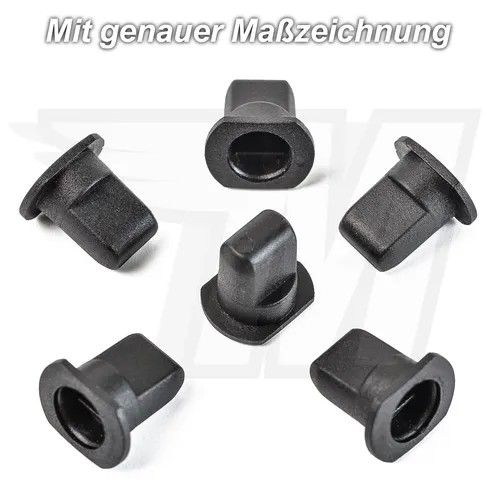 5x Tülle Clips Halterung Schriftzug Emblem für VW Seat Audi Skoda | 191853615A