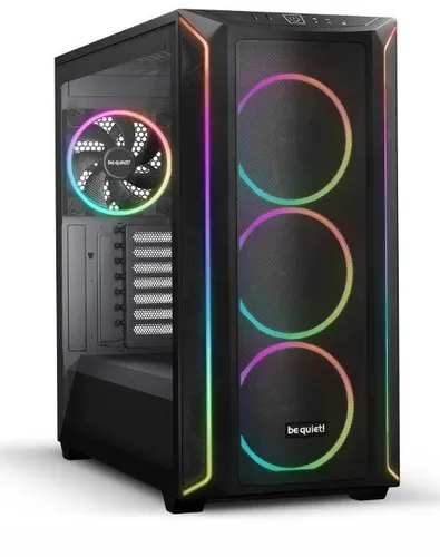 Shadow Base 800 FX - Miditower Gehäuse in Schwarz mit RGB-Controller, ideal für leistungsstarke Gaming-PCs und Wasserkühlung bis 420mm