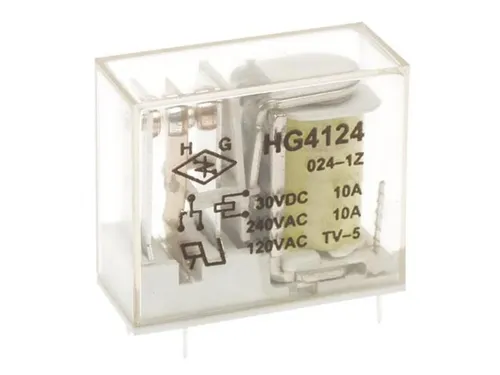 HG RELAY VERTIKALES RELAIS 10A/30VDC-220VAC 1 x WECHSLER 24Vdc
