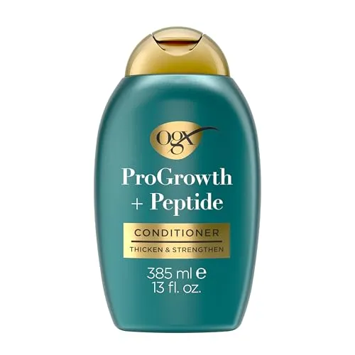 OGX® ProGrowth + Peptide Conditioner Haarspülung, 385 ml | Spülung für Haarverdickung & Haarstärkung, Anti-Haarbruch, Peptide, Haarwachstum, für feines & dünnes Haar, sulfatfrei