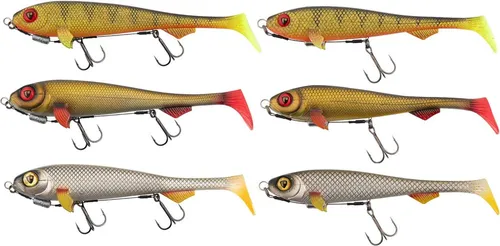 Fox Rage Super Slick Shad - montierter Gummifisch, Farbe:UV Silver Ghost, Länge:18cm