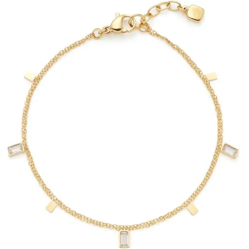 JEWELS BY LEONARDO Armband Ciao Liora - Elegantes Armband aus goldfarbenem Edelstahl mit Baguette-Glassteinen, ideal für trendbewusste Damen. Allergikerfreundlich und robust, perfekt für jeden Anlass.