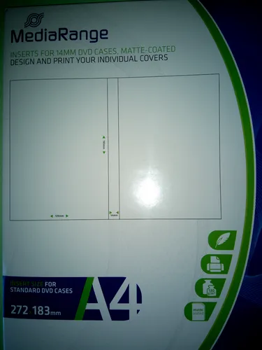 DVD  Einleger(10)   für 14mm Rücken  DVD-Hüllen   Inkjet bedruckbar