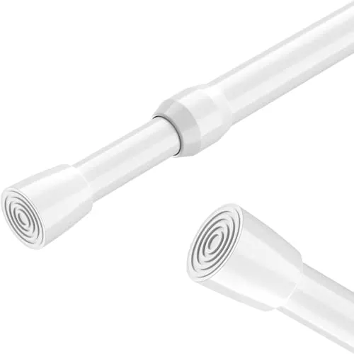 Teleskopische Duschvorhangstange, Ausziehbar 30-50cm, Klemmstange ohne Bohren für Badezimmer, Dusche, Balkon