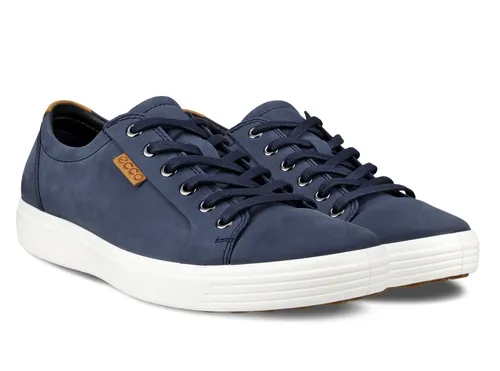ECCO Sneaker Mens Soft 7 – Premium-Leder Herren Sneaker in Marineblau - Sneaker aus hochwertigem Premium-Leder mit ECCO Comfort Fibre System für den ganzen Tag Komfort und frische Füße. Stilvolles Design trifft auf skandinavische Gelassenheit.