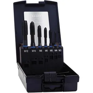 Exact 42305 Maschinengewindebohrer-Set 7-teilig - Schrauben – Hochwertiges HSS-E Set für präzise Gewinde, ideal für professionelle Anwendungen und langlebige Ergebnisse.