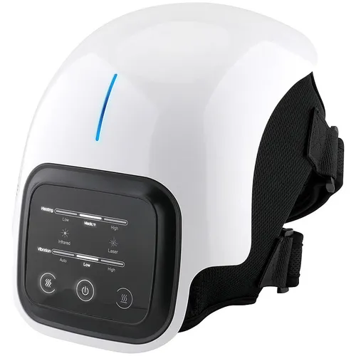 newgen medicals Akku-Knie-Massagegerät mit Infrarot-Tiefenwärme, LED-Touchscreen