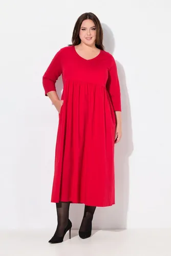 Ulla Popken Damen Plus Size Jerseykleid mit Empirenaht in rot von Ulla Popken