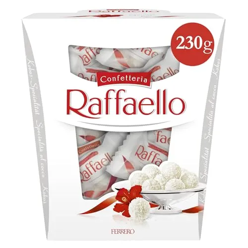 Ferrero Raffaello – Feine Creme, knackige Mandel, knusprige Waffel und Kokosflocken – 1 Packung à 230 g