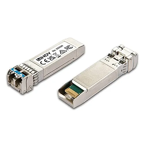 LINDY SFP+ Modul 10GBase-LR LC Single Mode 1310nm - Netzwerkkabel für 10 Gigabit Ethernet, maximale Reichweite von 10 km und energieeffizient mit nur 1 W Verbrauch.