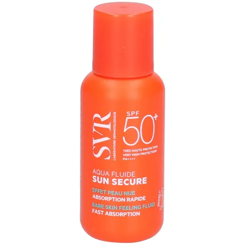 SVR SUN SECURE Aquafluid SPF50+ 50 ml - Entdecken Sie den SVR SUN SECURE Aquafluid SPF50+, der wasserfest und nicht komedogen ist. Ideal für empfindliche Haut, schützt er zuverlässig bei Sonneneinstrahlung. Perfekt für den täglichen Einsatz!