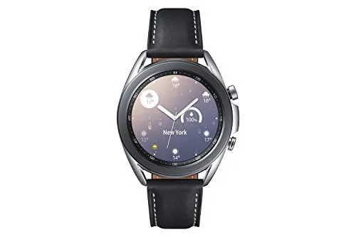 Samsung R850 Galaxy Watch 3, 41mm, Mystic Silver - Smartwatch mit 1,2 Zoll Anzeige, elegantes Design in mystischem Silber und umfangreichen Fitness-Tracking-Funktionen für einen aktiven Lebensstil.