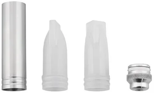 iSi 2715 Dekorationstüllen Set, 3-teilig mit Adapter - Spritztüllen Set für kreative Backkunst, ermöglicht einfaches Wechseln der Tüllen und ist spülmaschinenfest für mühelose Reinigung.