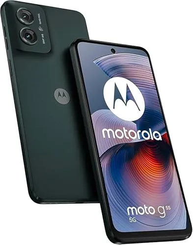MOTOROLA MOTO G55 5G 256GB - Smoke Green - Handys & Smartphones mit 5G-Konnektivität, 8 GB RAM und 50 MP Kamera für beeindruckende Fotos und lange Akkulaufzeit von 5000 mAh.
