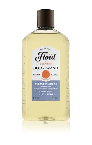 Floïd Citrus Spectre Body Wash (500 ml), Duschgel für Männer reinigt, spendet Feuchtigkeit & klärt, ohne auszutrocknen, nährende Hautpflege mit entspannend-warmem Duft
