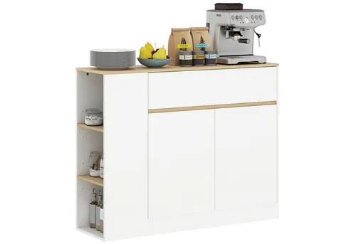 HOMCOM Sideboard mit Schublade und verstellbarer Ablage