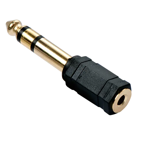 Lindy Audio-Adapter 6,3 mm (M) bis 3,5 mm (W) - Praktischer Audio-Adapter für Stereohörer, ermöglicht den Anschluss von 6,3 mm auf 3,5 mm. Ideal für vielseitige Audioanwendungen und sorgt für eine zuverlässige Verbindung.