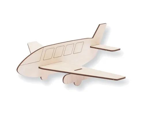 matches21 HOME & HOBBY Kinder Flugzeug Steckbausatz ab 4 Jahren Holzbaukasten