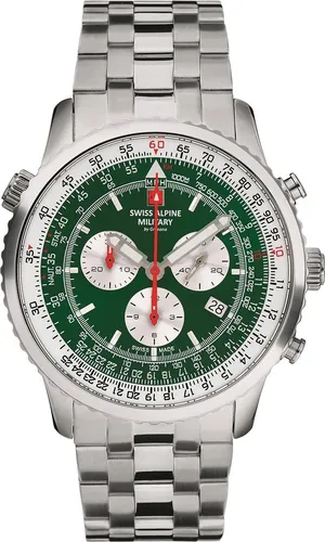 SWISS ALPINE MILITARY Spirit Herren-Chronograph - Sportliche Armbanduhr mit 100 m Wasserdichtigkeit, Schweizer Uhrwerk und Chronograph-Funktion – ideal für den Abenteurer.