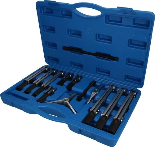Brilliant Tools BT631000 Abzieher-Set - 14-teiliges Abzieher-Set für Innen- und Außenlager, ideal für jede Werkstatt. Robust und vielseitig einsetzbar mit schlanken Haken und praktischem Kunststoffkoffer.