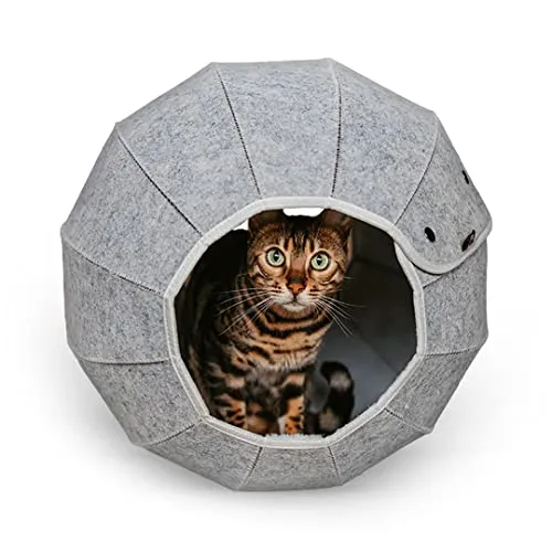 CanadianCat Company | Katzenhöhle in Kugelform | Katzenkugel - ca. Ø 46 cm