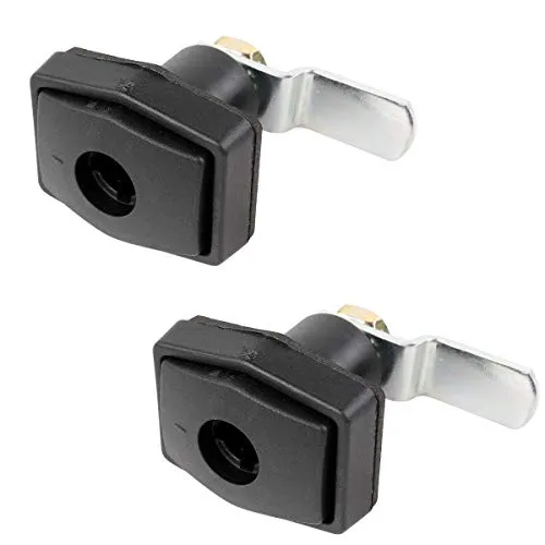 deiwo 2X Push Lock Schloss Stauklappen max 35mm schwarz Bohrung Ø 24mm