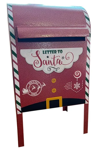 Deko Briefkasten Letter to Santa rot 52 cmH in rot von foolonli
