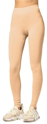 Merry Style Damen Lange Leggings aus Viskose MS10-143 (Nude, XS)