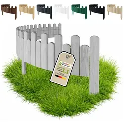 Floranica Beeteinfassung Holz Rollzaun 15 cm x 200 cm – Stabil und flexibel für Ihren Garten