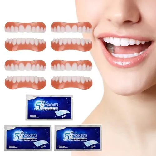 Veneers Zahnersatz Set mit Zahnaufhellungsstreifen