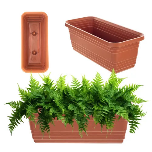 KADAX Blumenkasten, aus Kunststoff, Terrakotta, 40cm