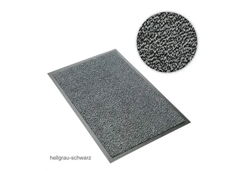 Metzker® Fußmatte Sauberlaufmatte hellgrau-schwarz meliert 60 x 90 cm, rechteckig, Höhe: 7 mm, 60x90cm - hellgrau-schwarz meliert