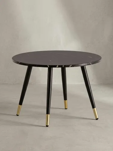 Moderner Couchtisch 60x60 cm mit Marmor Optik Schwarz