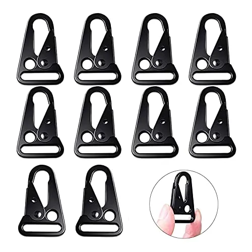 Stück Taktischer Hängender, Outdoor Gurtband Hängende Schnalle, Karabiner Hängender Gürtel Karabiner, für Bergsteigen, Camping, Wandern, Jagen, Outdoor-Aktivitäten (Schwarz) 10