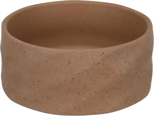 Hundenapf Keramik – hundenapf mittelgroße Hunde – 700ml – rutschfest & stilvoll – rund Dunkelbraun – Flamingo