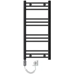 LuxeBath Badheizkörper Elektrisch 600W - Anthrazit, gebogen - Eleganter Heizkörper in Anthrazit, ideal für Bäder. Mit 600W Heizstab sorgt er für wohlige Wärme und eine stilvolle Atmosphäre.