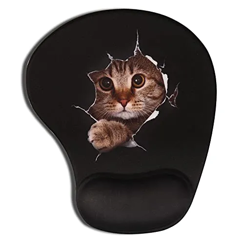 AOKSUNOVA Mauspad mit Gelkissen - Ergonomisches Mauspad mit Handgelenkauflage - Gel