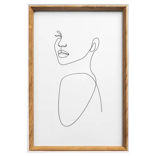 walther design Bilderrahmen Silhouette Holzrahmen, 13x18 cm, natur, NW318H