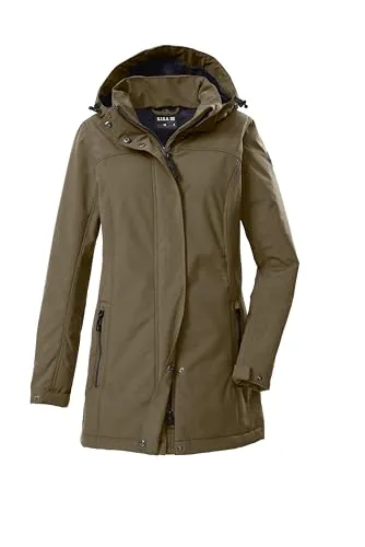 G.I.G.A. DX Damen Softshellparka mit Kapuze - Funktionsjacken – Atmungsaktiver Softshellparka mit 10.000 mm Wassersäule, kuscheligem Futter und verstellbaren Ärmelabschlüssen für optimalen Schutz bei kaltem Wetter.