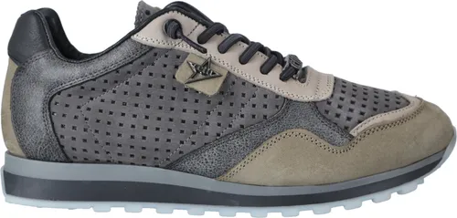 cetti C-848 EXP INV25 Herren Sneaker - Nobuck-Kaki, Größe: 43 EU - Modische Herren Sneaker aus handgearbeitetem Nubukleder mit einzigartigem Used-Look. Elastische Schnürsenkel für einfaches Anziehen und optimalen Komfort. Ideal für stilbewusste Männer!