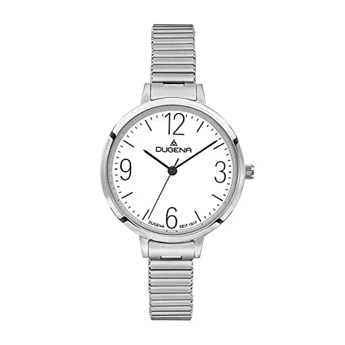 Dugena Damen-Armbanduhr 4461095 Fiona – Elegante Edelstahl Uhr - Armbanduhren mit 30 m Wasserdichtigkeit, elegantes Design und flexibles Edelstahlarmband für den perfekten Tragekomfort.