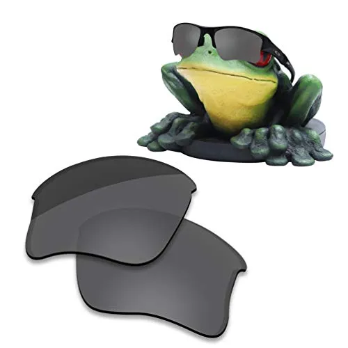 Acefrog AR Beschichtete Polarisierte Ersatzgläser für Oakley Flak Jacket XLJ Sonnenbrillen - Pitch Black