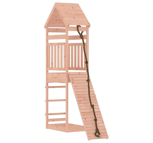vidaXL Spielturm mit Kletterwand aus Douglasienholz - Hochwertiger Spielturm aus massivem Douglasienholz, ideal für den Garten. Robuster Rahmen mit Kletterwand und Sandkasten für unendlichen Spielspaß. Sicherheit durch umlaufende Geländer.