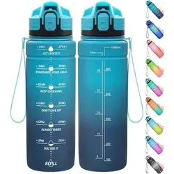 Trinkflasche Auslaufsicher Tritan 500 ml Dunkelgrün-Dunkelblau