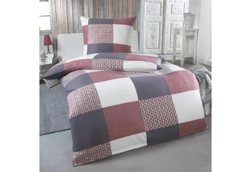 Dreamhome Bettwäsche 155x220 cm - Thermo Fleece Set - Bettwäsche-Sets aus atmungsaktiver Mikrofaser, ideal für Allergiker, pflegeleicht und angenehm weich für einen gesunden, erholsamen Schlaf.
