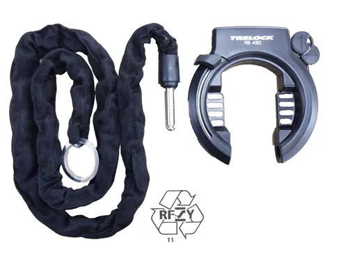 Trelock RS 430 Fahrrad Rahmenschloss mit Einsteckkette 140cm