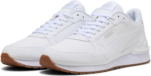 PUMA ST RUNNER V4 L Sneaker - Sportlich und bequem in Weiß - Sneaker in Größe 41, ideal für sportliche Aktivitäten mit atmungsaktivem Leder-Obermaterial und rutschfester Gummisohle für optimalen Halt.