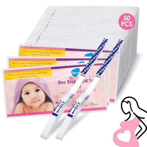 Schwangerschaftstest 50 Stück, HCG Test, schwangerschafts test ultra empfindliche 10 miu/ml, frühschwangerschaftstest, Schnelle Ergebnisse